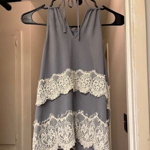 Halter top with lace design